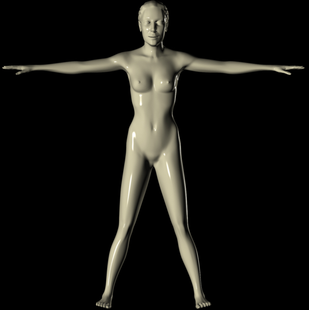 Girl (modeled for glass shader)