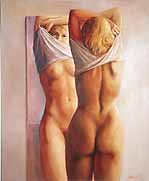 Rearview vision (1996), oil on canvas, 102 x 92cm. 