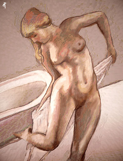 Photoshop drawing: Degas tribute
