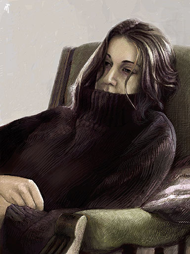 Photoshop drawing: Introspection