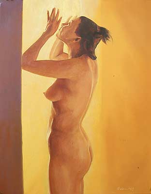 Portrait: In the shower